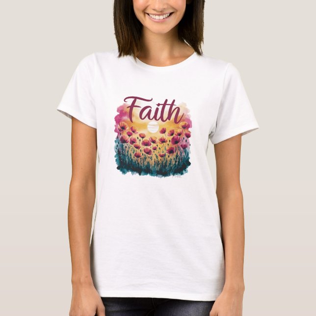 T-Shirt Poppies och FAITH (Framsida)