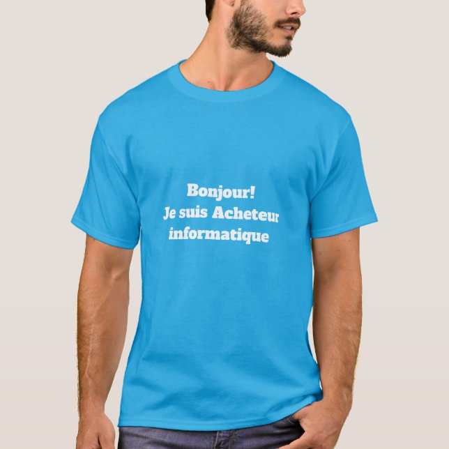 T-Shirt pour l'Acheteur informatique (Framsida)