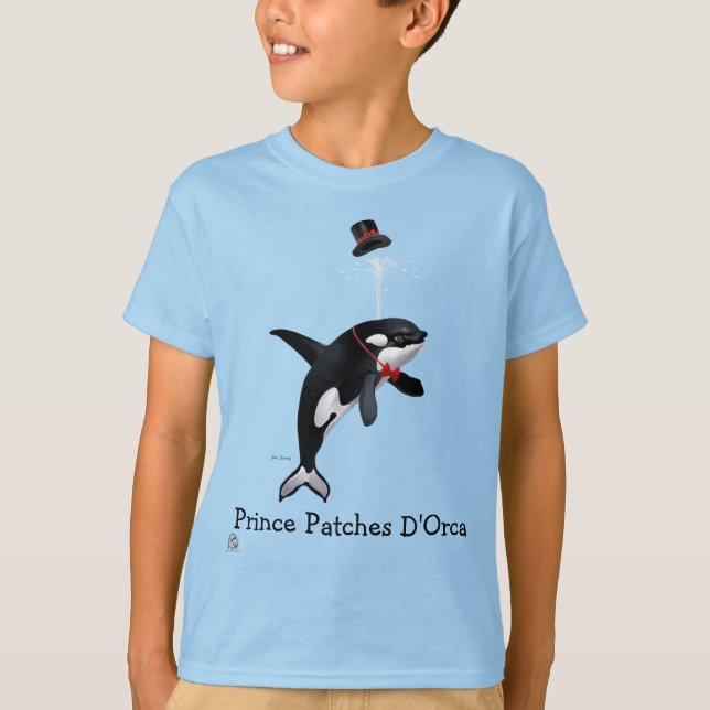 T-Shirt Prince Patches D'Orca Kids T-Shirt (Framsida)