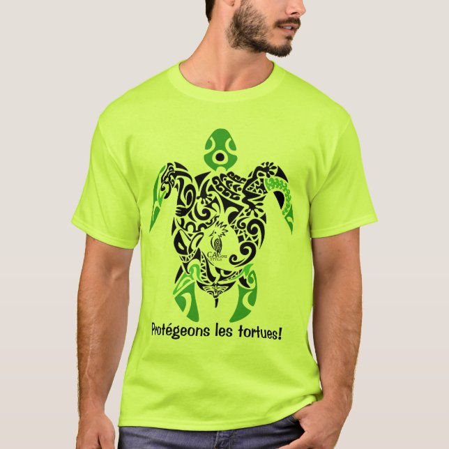 T-shirt Protégeons les tortues! Cagou Style (Framsida)