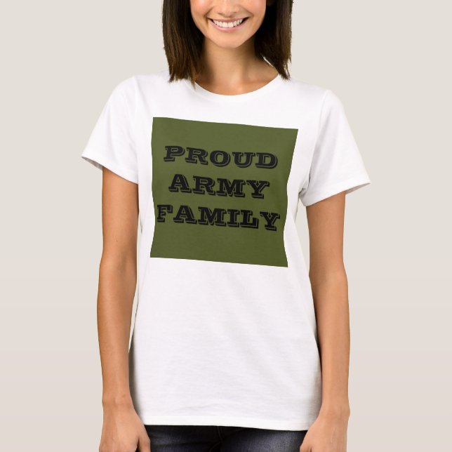 T-Shirt Proud Army-familjen (Framsida)
