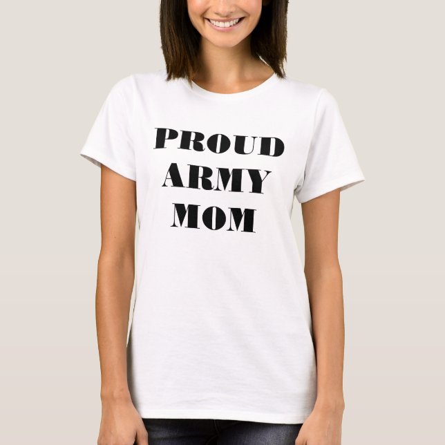 T-Shirt Proud Army Mamma (Framsida)