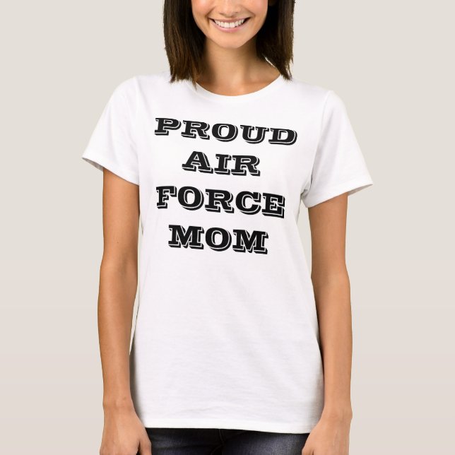 T-Shirt Proud Luft Force Mamma (Framsida)