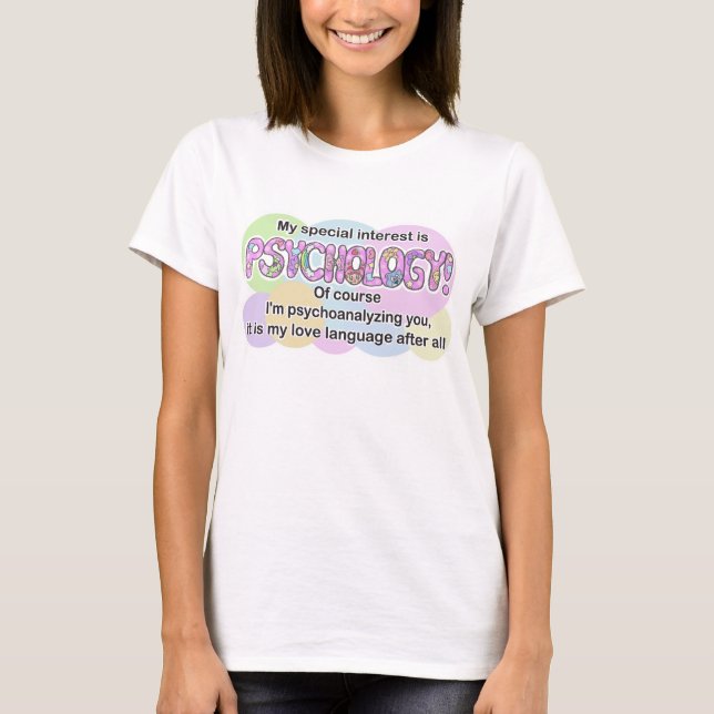 T-Shirt Psykologi Kärleksspråk (ADHD, Autistisk) (Framsida)