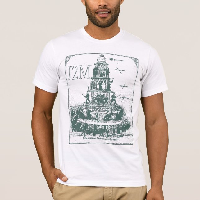t-shirt pyramid of capitalism system J2M (Framsida)