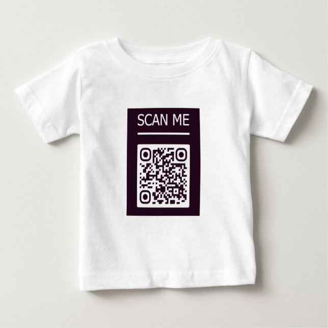 T-Shirt QR Code SCAN ME robot IMEGE (Framsida)