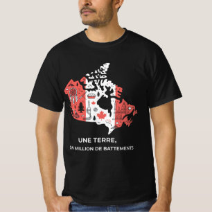 T-shirt Québec: Mozaik av enade symboler