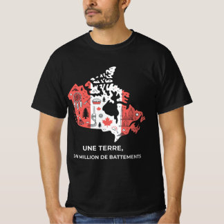 T-shirt Québec: Mozaik av enade symboler