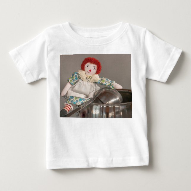 T-shirt Raggedy Ann doll bakes cookies (Framsida)