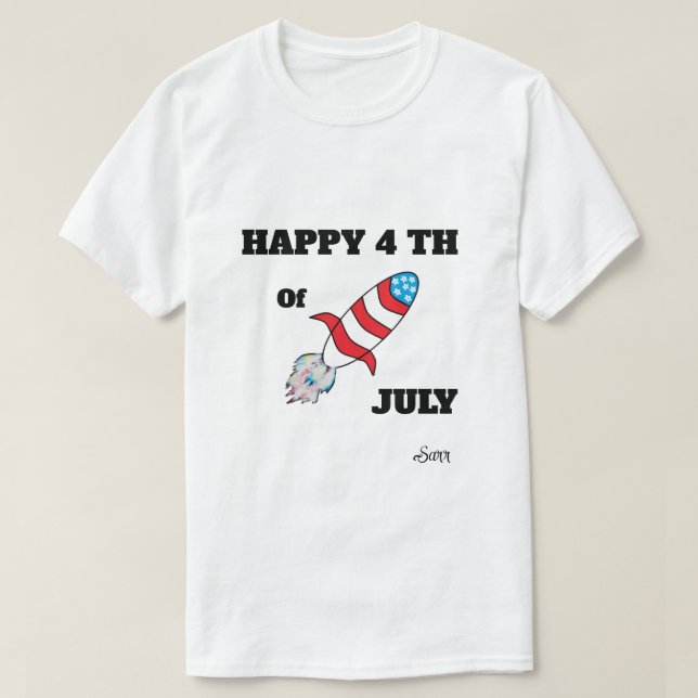 T-Shirt ; Raket 4:e Juli (Design framsida)
