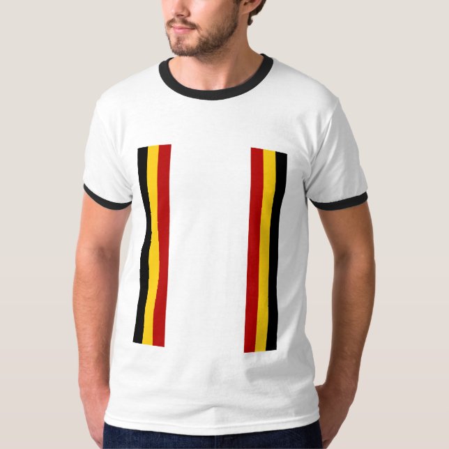 T-shirt ras de cou blanc noir DESIGN ALLEMAGNE (Framsida)