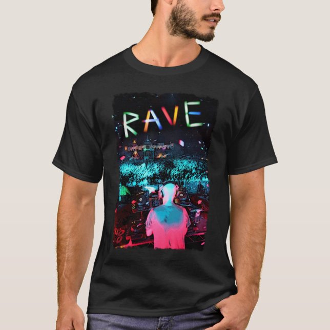 T-shirt Rave psychedelic (Framsida)