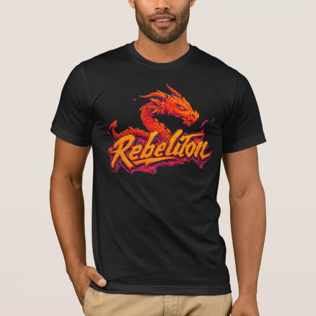 T-Shirt Rebellion Dragon story  (Framsida)