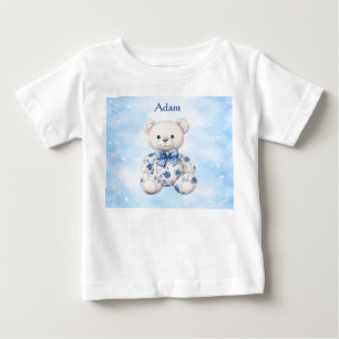 T-Shirt-redigerbar blå Chinoserie  Baby Shower  T Shirt