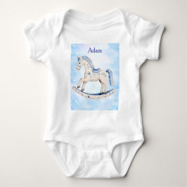 T-Shirt-redigerbar blå Chinoserie T Shirt