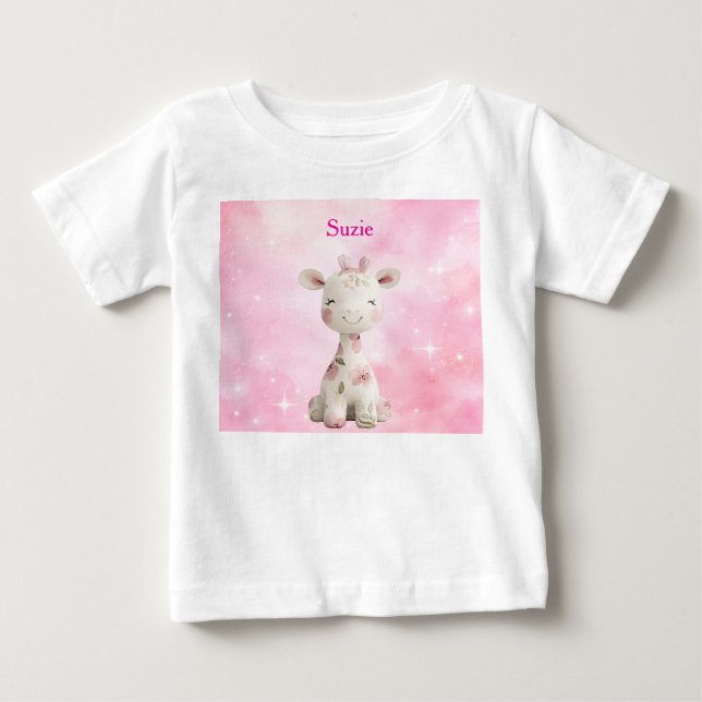 T-Shirt-redigerbar Rosa Chinoiserie T-Shirt (Framsida)