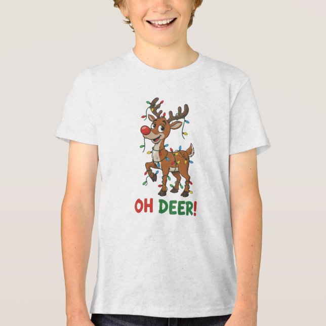T-Shirt Reindeer With Lights (Framsida)