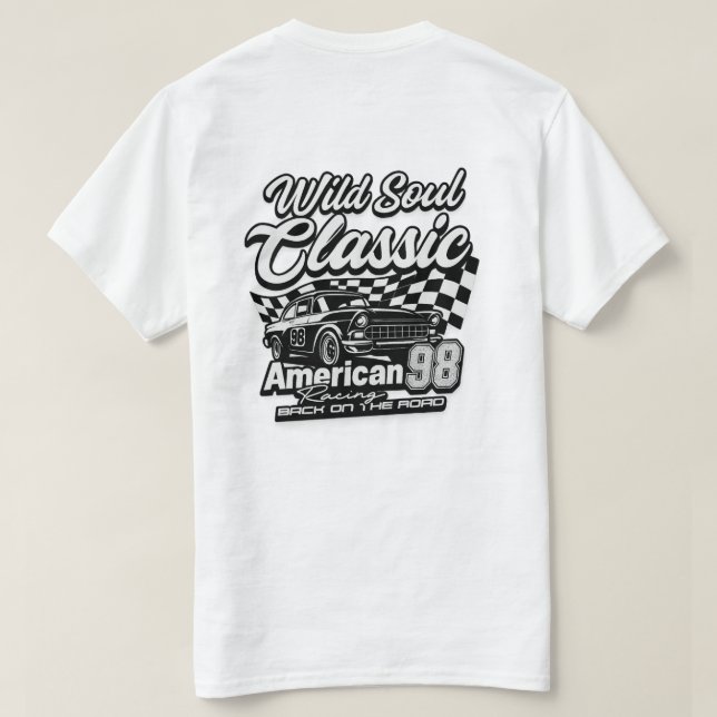 T-shirt rétro vintage car 98 (Design baksida)