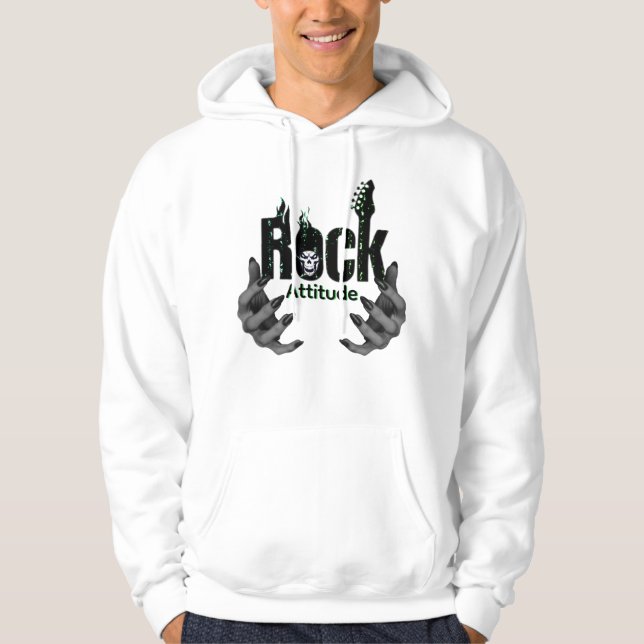 T-Shirt Rock attitude  Hoodie (Framsida)
