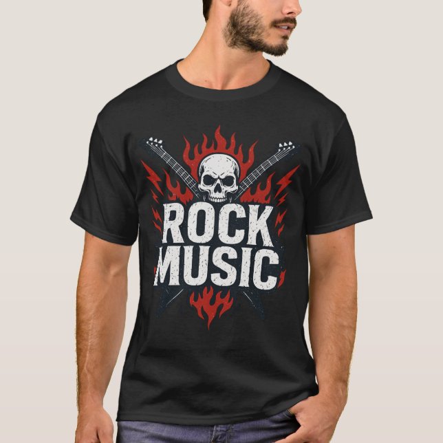 T-Shirt Rock Music – Style Rebel & Énergie (Framsida)