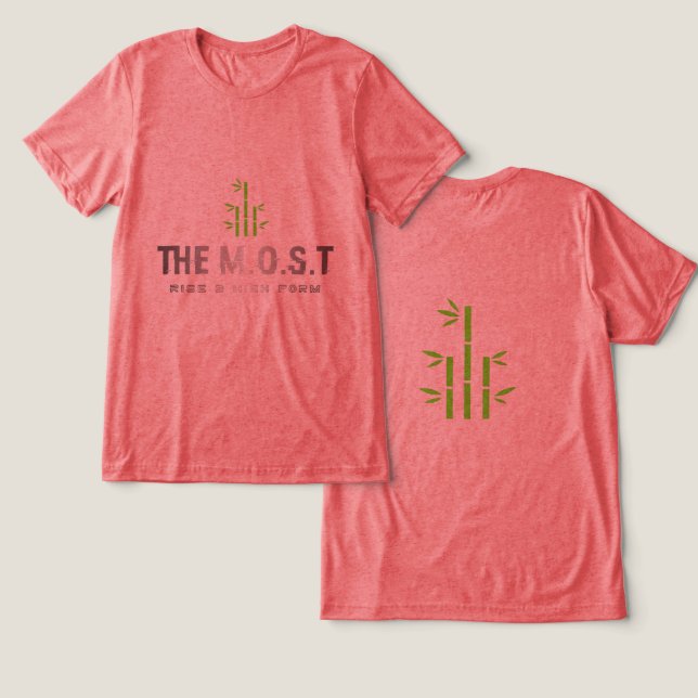T-Shirt (Röd) (Design fram och bak)