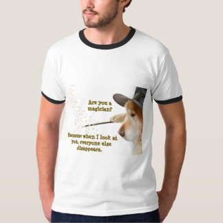 T-shirt Rolig hund Print Är du en magiker?