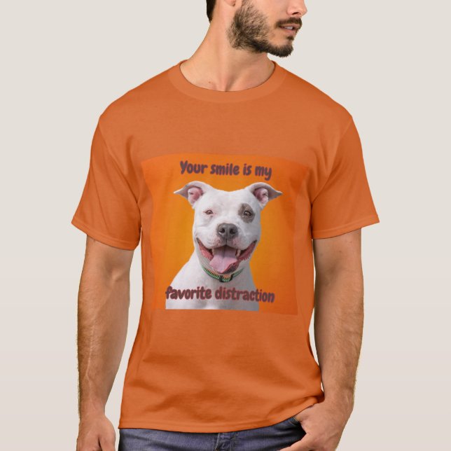 T-Shirt Rolig hund Print Your Smile är min favorit (Framsida)