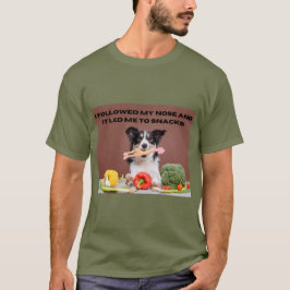 T-shirt Rolig hund Skriv ut Jag följde min näsa