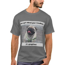 T-shirt Rolig hund Skriv ut Päls för att få mer in