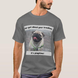 T-shirt Rolig hund Skriv ut Päls för att få mer in