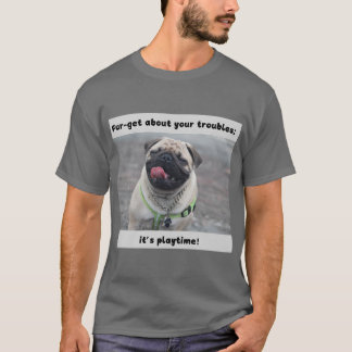 T-shirt Rolig hund Skriv ut Päls för att få mer in