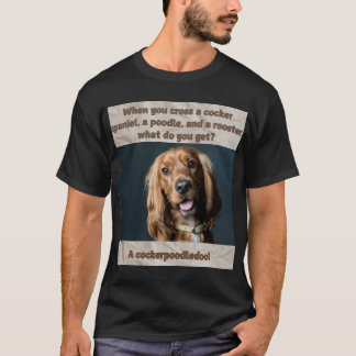T-shirt Rolig hund Skriv ut vad får du?