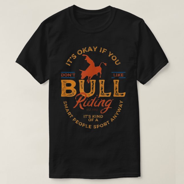 T-Shirt.roligt med att säga tshirt.Western Bull Ri T Shirt (Design framsida)