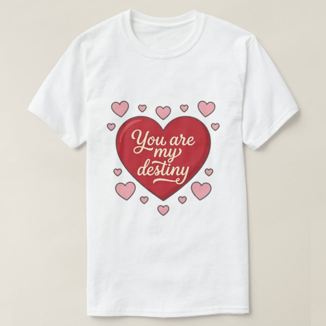 T-shirt Romantique You Are My Destiny (Design framsida)