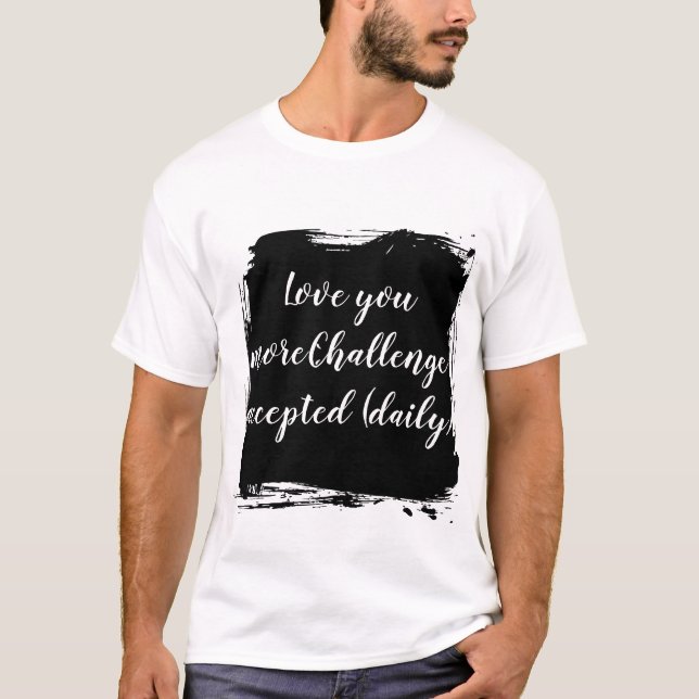 T-Shirt Romantiskt Par Citat (Framsida)