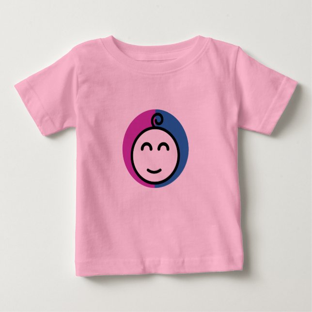 T-Shirt Rose Bébé (0-24 mois) (Framsida)