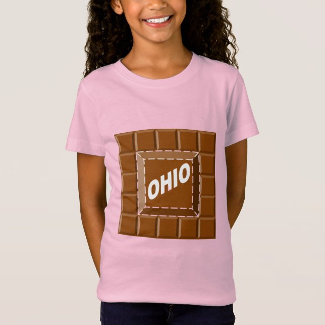 T-shirt rose jersey fin filles  CHOCOLAT  OHIO (Framsida)