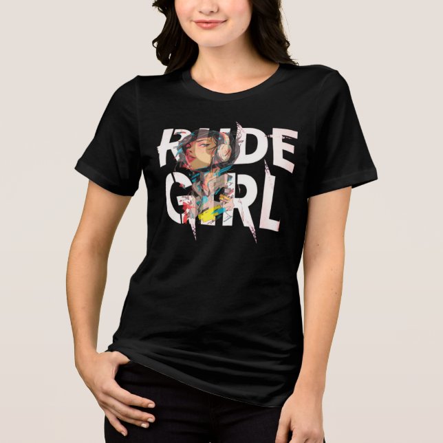 T-Shirt Rude Girl opacitet uppror  (Framsida)