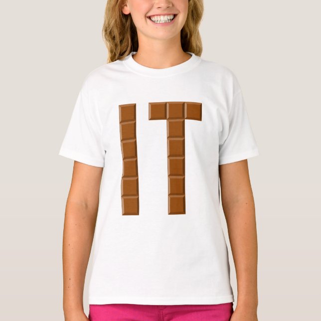 T-shirt Ruffle pour filles IT  CHOCOLAT (Framsida)