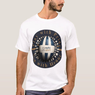 T-Shirt Rugby Design 3D "spela med pridet, vinna m