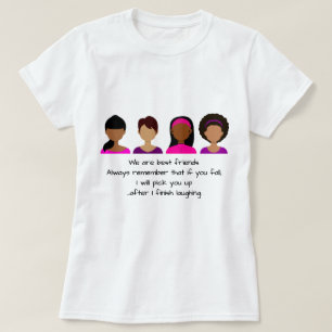 T-Shirt S M L XL Best Friends Lila Rosa