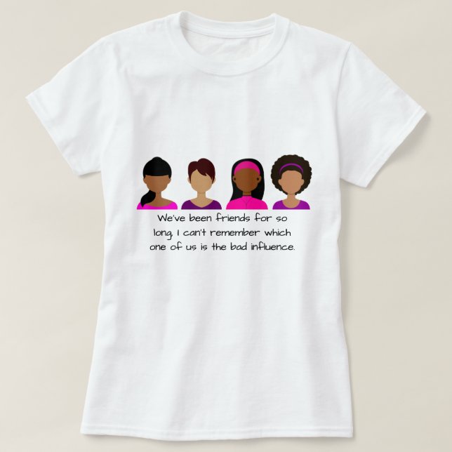 T-Shirt S M L XL Girlkompisoffert Rosa Lila (Design framsida)
