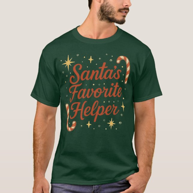 T-Shirt Santa’s Favorite Helper (Framsida)