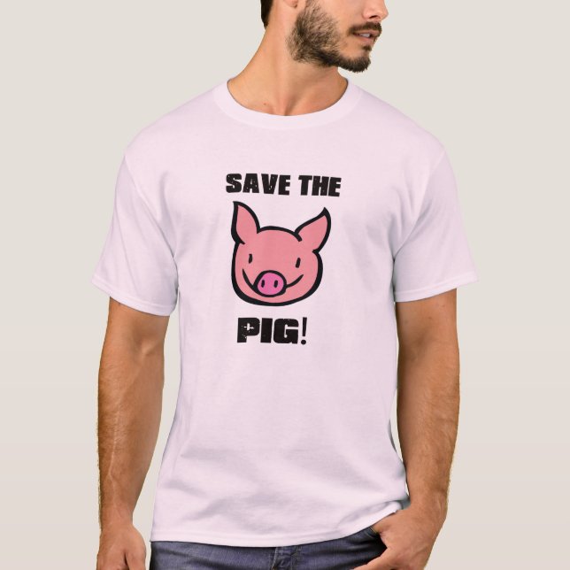 T-shirt SAVE THE PIG (Framsida)