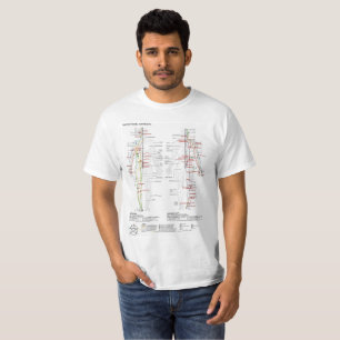 T-Shirt Schematic Chinese Meridians Musculculcular