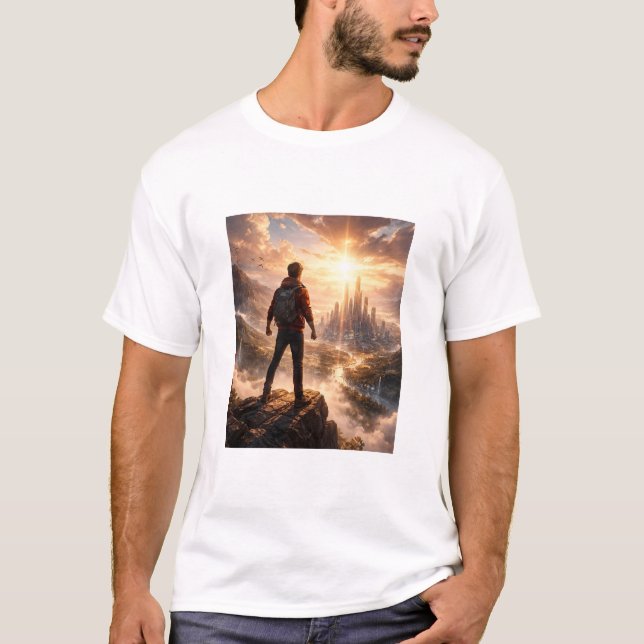 T-Shirt Sci-Fi Manlig Karaktär (Framsida)