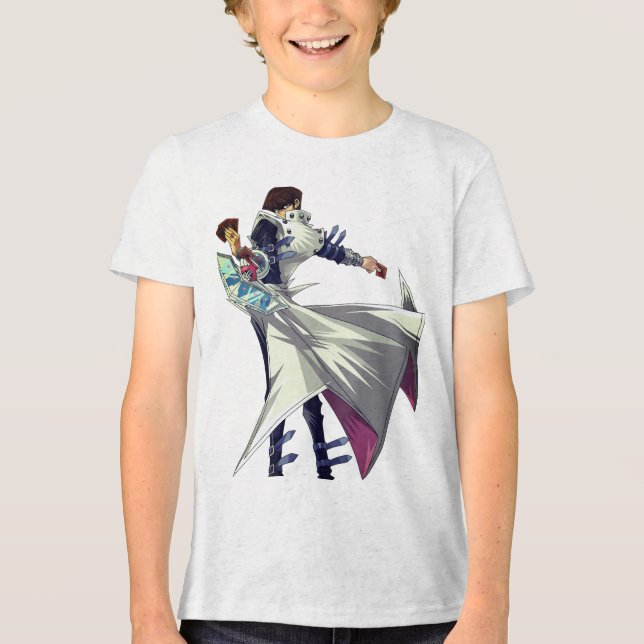 T-Shirt Seto Kaiba - Blue-Ögon White Dragon Rider (Framsida)