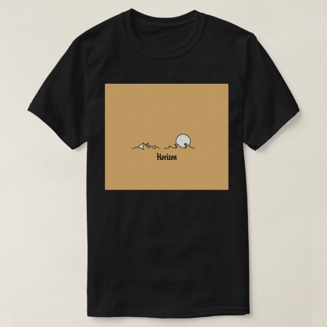 T-shirt shirt design minimalistic waves mountain  (Design framsida)