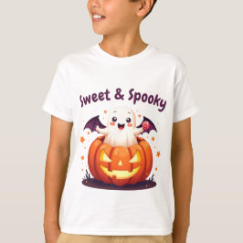 T-shirt-shirt för kute halloween-spökpumprutans ko t shirt