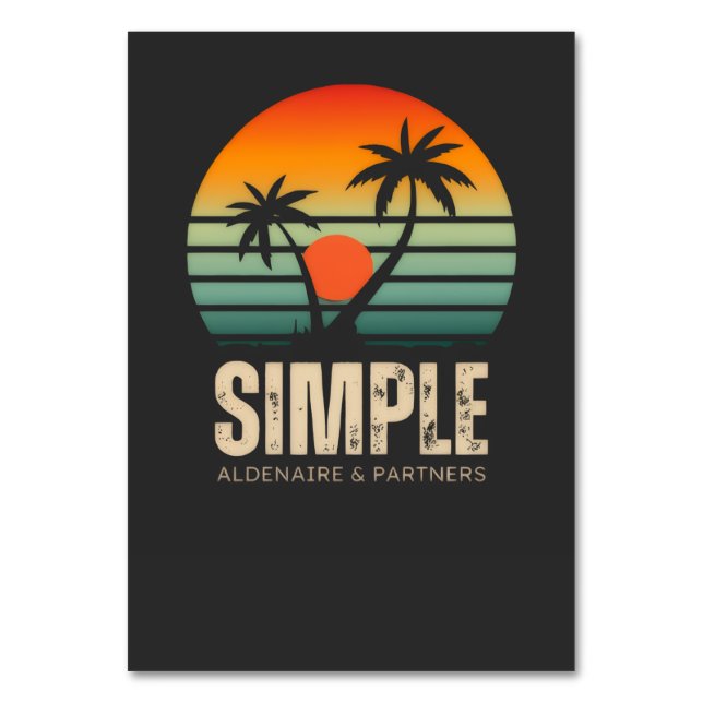 T-shirt Simple Sunset - Tropical vibes design Bordsnummer (Framsidan)